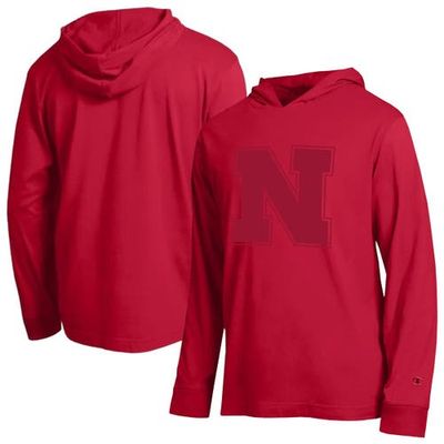 Champion Men's Champion Scarlet Nebraska Huskers Tonal All-Star Long Sleeve Hooded T-Shirt 