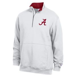Champion Men's Champion White Alabama Crimson Tide Fleece Quarter-Zip Pullover 