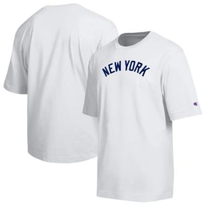 Champion Men's Champion White New York Yankees All Star Arched Chenille Wordmark T-Shirt 