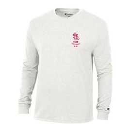 Champion Men's Champion White St. Louis Cardinals Cooperstown Winning Tradition Tri-Blend Long Sleeve T-Shirt 