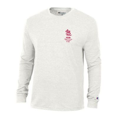 Champion Men's Champion White St. Louis Cardinals Cooperstown Winning Tradition Tri-Blend Long Sleeve T-Shirt 