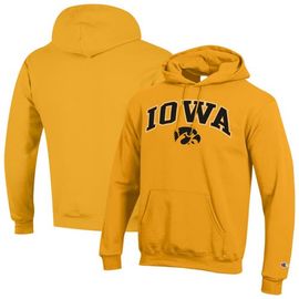 Champion Men's Champion  Gold Iowa Hawkeyes Arch Over Logo Pullover Hoodie 