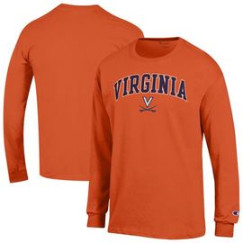 Champion Men's Champion  Orange Virginia Cavaliers Arch Over Logo Long Sleeve T-Shirt 