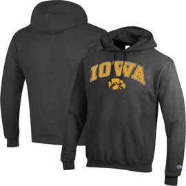 Champion Men's Champion Charcoal Iowa Hawkeyes Arch Over Logo Pullover Hoodie 