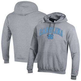 Champion Men's Champion Heather Gray North Carolina Tar Heels Arch Over Logo Pullover Hoodie 
