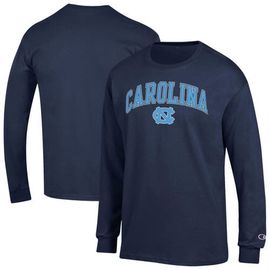 Champion Men's Champion Navy North Carolina Tar Heels Arch Over Logo Long Sleeve T-Shirt 