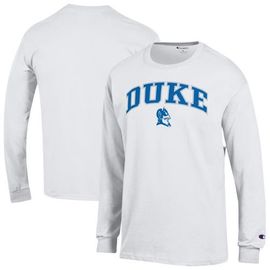 Champion Men's Champion White Duke Blue Devils Arch Over Logo Long Sleeve T-Shirt 