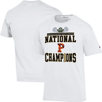Champion Unisex Champion White Princeton Tigers 2026 NCAA Men's Lacrosse National Champions Locker Room T-Shirt 