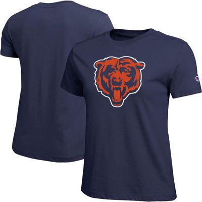 Champion Women's Champion  Navy Chicago Bears Logo T-Shirt 