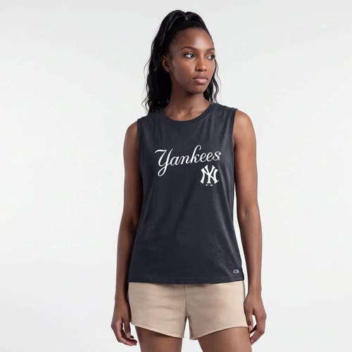 Champion Women's Champion  Navy New York Yankees Muscle Tank Top 