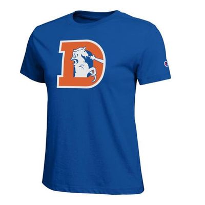Champion Women's Champion  Royal Denver Broncos Logo T-Shirt 