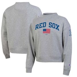 Champion Women's Champion Heather Gray Boston Red Sox Americana Triumph Fleece Tri-Blend Sweatshirt 