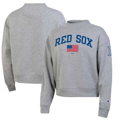 Champion Women's Champion Heather Gray Boston Red Sox Americana Triumph Fleece Tri-Blend Sweatshirt 