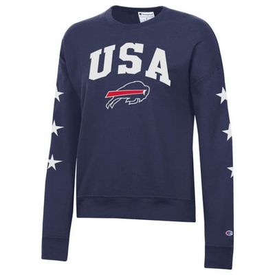 Champion Women's Champion Navy Buffalo Bills Star Spangled Sweatshirt 