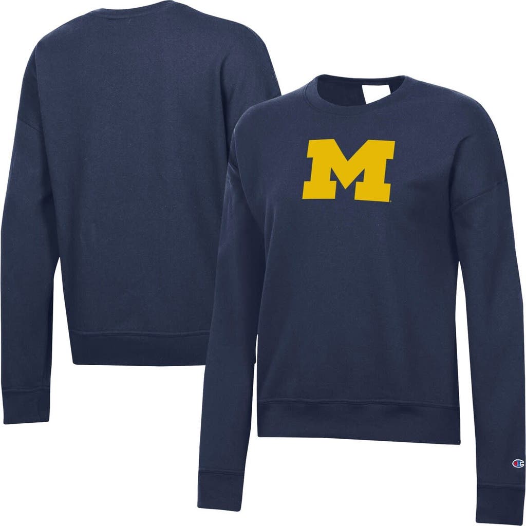 Champion Women's Champion Navy Michigan Wolverines Powerblend Sweatshirt 