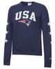 Champion Women's Champion Navy New England Patriots Star Spangled Sweatshirt  - 1