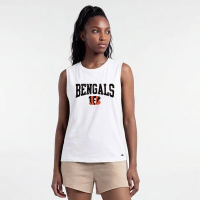 Champion Women's Champion White Cincinnati Bengals Muscle Tank Top 