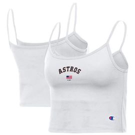 Champion Women's Champion White Houston Astros America Scoop Tank Top 