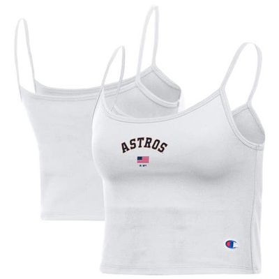 Champion Women's Champion White Houston Astros America Scoop Tank Top 