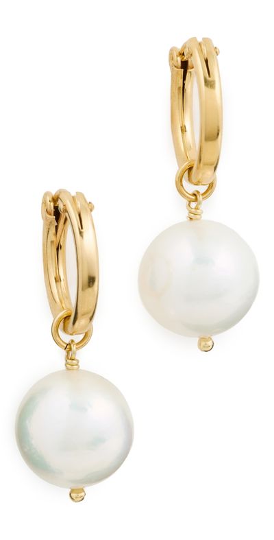 Chan Luu Chan Luu Baroque Pearl Hoop Earrings White Pearl One