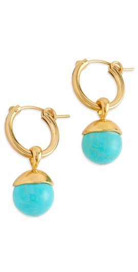 Chan Luu Chan Luu Bell Hoop Earrings Turquoise One