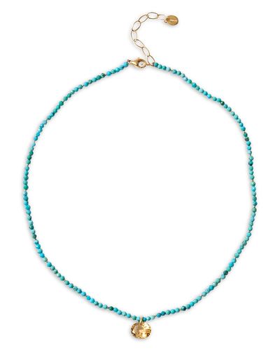 Chan Luu Chan Luu Camille Beaded Gemstone Pendant Necklace, 18-20