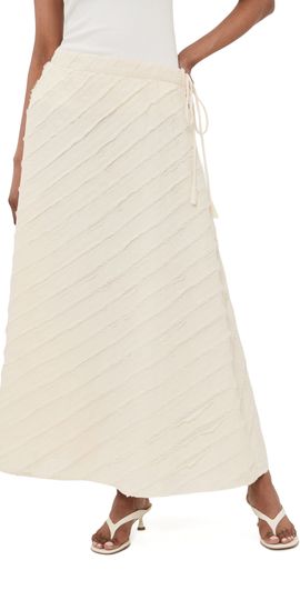 Chan Luu Chan Luu Cotton Strip Circle Skirt Natural