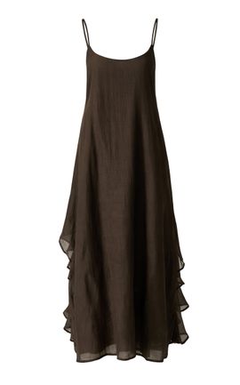 Chan Luu Chan Luu CottonSilk Bustle Midi Dress