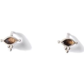 Chan Luu Chan Luu Della Smoky Quartz Stud Earrings