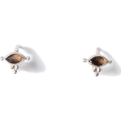 Chan Luu Chan Luu Della Smoky Quartz Stud Earrings