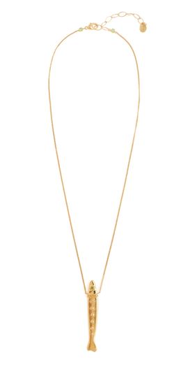 Chan Luu Chan Luu Dotted Fish Necklace Yellow Gold One