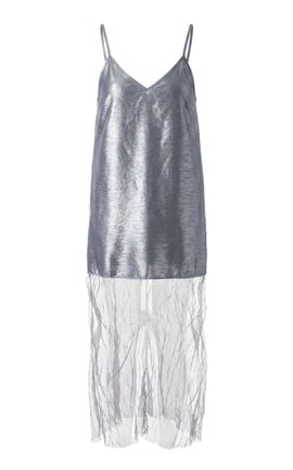 Chan Luu Chan Luu Dupioni Mesh Dress