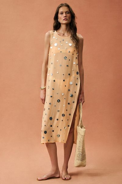 CHAN LUU CHAN LUU for FWRD Chloe Sequin Tunic Dress