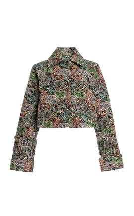 Chan Luu Chan Luu Fringed Blouson CottonBlend Jacket