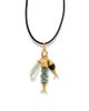 Chan Luu Chan Luu Gemstone Fish Leather Pendant Necklace, 15-17 - 1