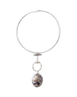 Chan Luu Chan Luu Horsebit Abalone Collar Necklace, 15.5
