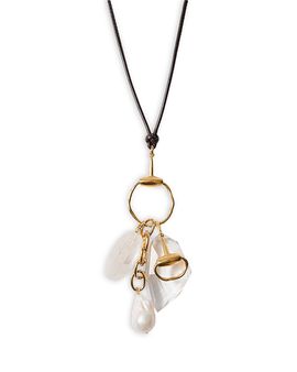 Chan Luu Chan Luu Horsebit Clear Quartz Multi Charm Pendant Necklace, 46