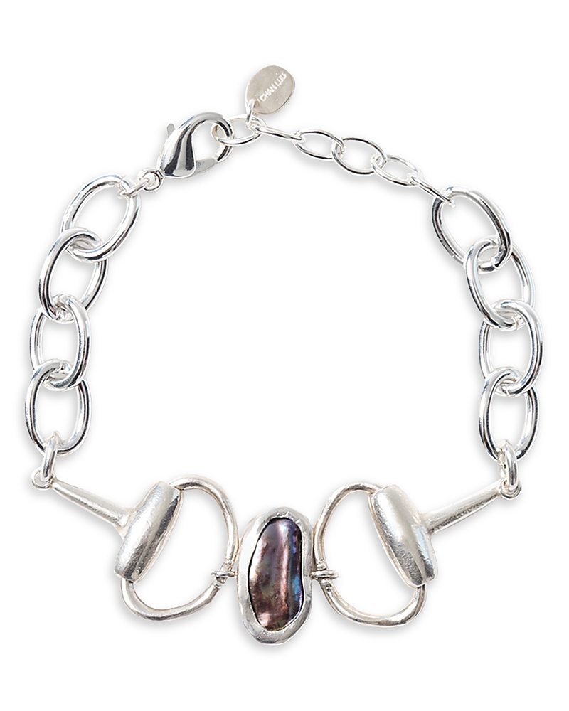 Chan Luu Chan Luu Horsebit Cultured Freshwater Peacock Pearl Chain Bracelet