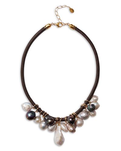 Chan Luu Chan Luu Lea Mixed Freshwater Pearl Collar Necklace, 15-17