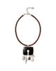 Chan Luu Chan Luu Lock Charm Leather Necklace, 15-17 - 1
