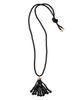 Chan Luu Chan Luu Octo Black Onyx Bead Tassel Pendant Necklace, 46 - 2
