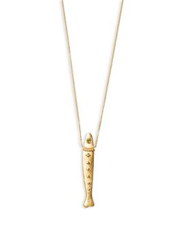 Chan Luu Chan Luu Peridot Fish Pendant Necklace, 19-21