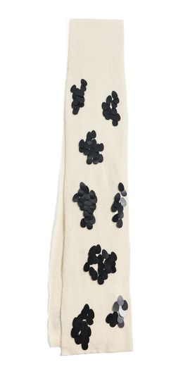 Chan Luu Chan Luu Sequined Wool Scarf Ivory One