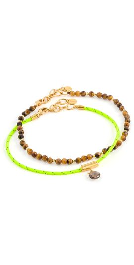 Chan Luu Chan Luu Surf Anklet Set Tigers Eye One