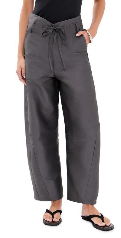 Chan Luu Chan Luu Techno Taffeta Barrel Pants Charcoal