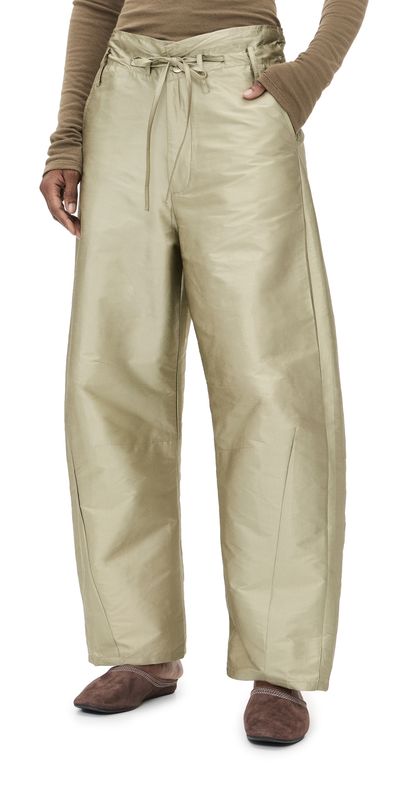 Chan Luu Chan Luu Techno Taffeta Barrel Pants Sage