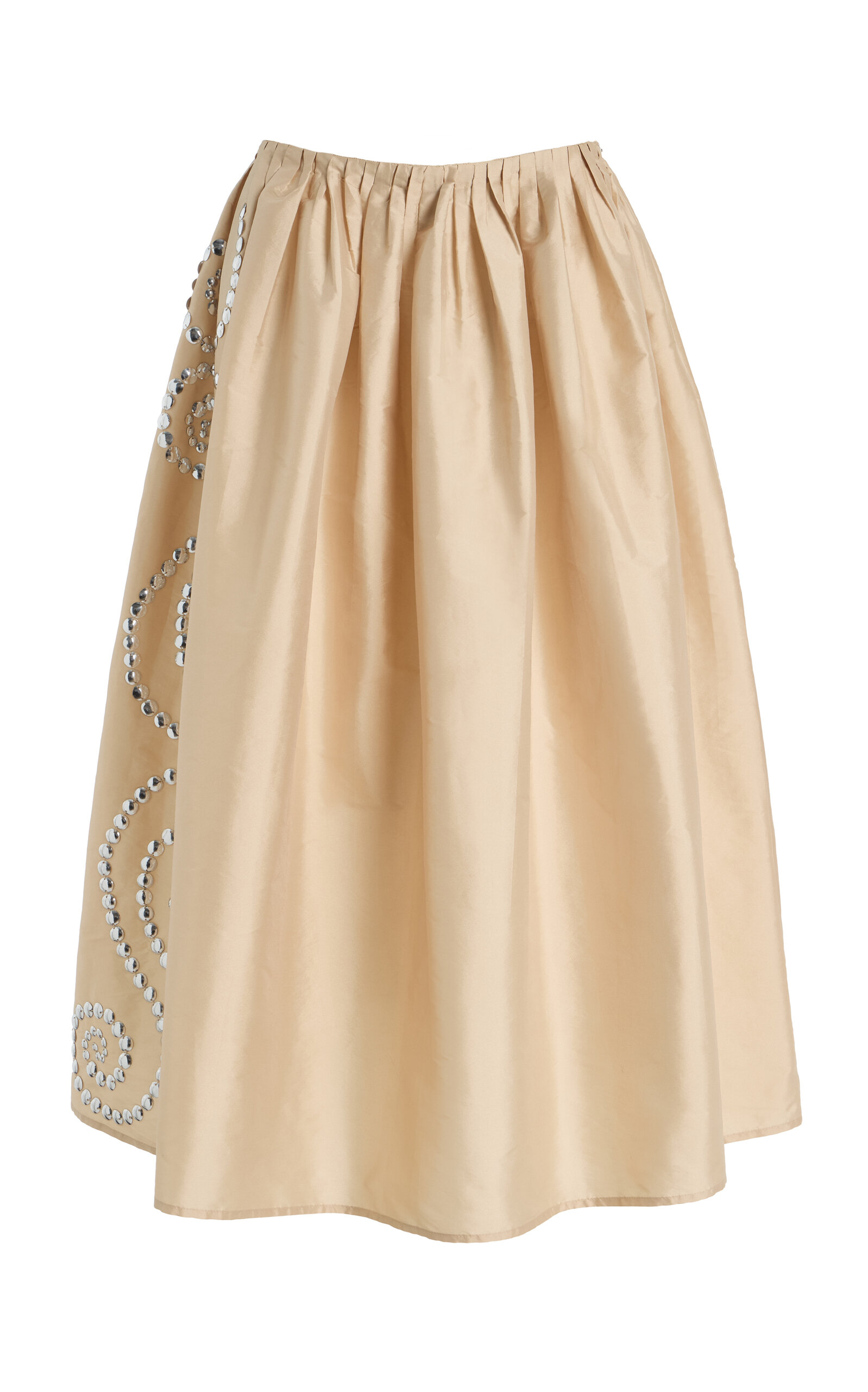 Chan Luu Chan Luu Techno Taffeta Million Pleats Maxi Skirt