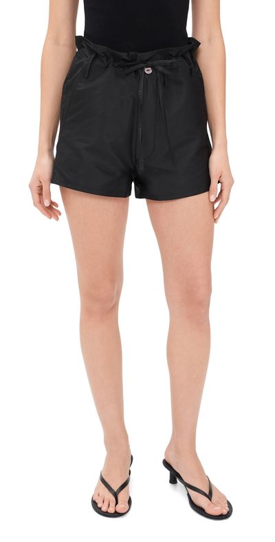 Chan Luu Chan Luu Techno Taffeta Shorts Black