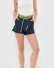 Chan Luu Chan Luu Techno Taffeta Two-Tone Shorts NAVY - 5