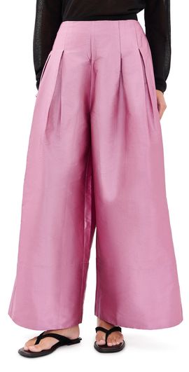 Chan Luu Chan Luu Techno Taffeta Ultra Wide Leg Trousers Orchid